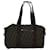 Sac Boston en toile Zucca FENDI marron noir Auth 83296  ref.1525815