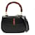 Bolso de Hombro Gucci Bamboo 2 Vías Negro Cuero  ref.1525851