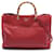 Sac fourre-tout Gucci Bamboo Shopper Cuir Rouge  ref.1525863