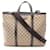 Sac fourre-tout en toile GG Gucci Cuir Marron Beige  ref.1526120