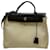 Beige Hermès Toile Herbag PM Satchel Leather  ref.1526484