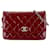 Bolsa transversal em couro brilhante vermelho Chanel Wallet On Chain  ref.1526555