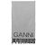 Sciarpa - Ganni - Lana - Grigio - vista 2