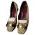 Pumps Gucci Monogram Web Marrone/Beige Taglia 35,5