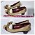 Pumps Gucci Monogram Web Marrone/Beige Taglia 35,5 - vista 11