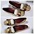 Pumps Gucci Monogram Web Marrone/Beige Taglia 35,5 - vista 7