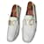 Mocasín de cuero Louis Vuitton blanco talla 8,5  ref.1529521