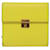 Hermès HERMES Clic 12 Wallet Yellow Leather  ref.1530101