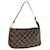 LOUIS VUITTON Pochette Accessoire Bolsa Clutch Marrom Lona  ref.1530275