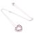 Autre Marque Collana a forma di cuore Belle Époque in oro bianco 18K con diamanti e rubini Damiani - vista 2