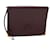 Bolsa clutch CARTIER em couro vinho vermelho Auth 81606 Bordeaux  ref.1533086