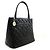 Bolso de hombro de caviar plateado CHANEL con medallón negro SV
