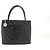 Bolso de hombro de caviar plateado CHANEL con medallón negro SV - vista 2