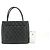 Bolso de hombro de caviar plateado CHANEL con medallón negro SV - vista 3