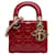 Lady Dior DIOR HandbagsLeather Red  ref.1533521