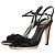 Rene Caovilla, satin cross strap sandal Black Golden