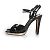 Rene Caovilla, satin cross strap sandal Black Golden - view 2