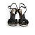 Rene Caovilla, satin cross strap sandal Black Golden - view 3