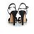 Rene Caovilla, satin cross strap sandal Black Golden - view 5