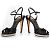 Rene Caovilla, satin cross strap sandal Black Golden - view 6
