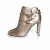 Botas de cuero Rockstud de Valentino Garavani Plata Dorado - vista 2