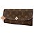 Lange Brieftasche Louis Vuitton Monogramm Emily Braun Pink Fuschia
