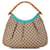 Bolsa hobo em lona GG Gucci marrom com tachas de bambu Couro  ref.1533879