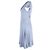 Zac Posen V-Ausschnitt Midi-Kleid aus blauer Satin - Ansicht 2