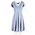 Zac Posen V-Ausschnitt Midi-Kleid aus blauer Satin - Ansicht 4