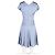 Zac Posen V-Ausschnitt Midi-Kleid aus blauer Satin - Ansicht 6