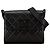 Chanel Schwarze CC aus gestepptem Lammleder