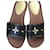 Louis Vuitton Lock It flat mules Brown Golden Leather  ref.1534533