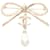 Broche en ruban Chanel Coco Mark Blanc Doré  ref.1534623