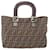 Bolsa Tote Fendi Zucca Marrom Couro Lona  ref.1534683