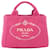 Sac tote Canapa de Prada Toile Rose  ref.1534784