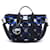 Sac de voyage Chanel Airline Cuir Nylon Noir Blanc Bleu  ref.1535037