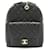 Mochila Matelassé Chanel Negro Cuero  ref.1535155