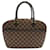 Bolsa de mão horizontal Saria da Louis Vuitton Marrom Damier ebene Lona  ref.1535517