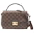 Sac à main Louis Vuitton Croisette Damier Ébène Cuir Toile Marron Damier ebène  ref.1535540