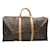 Louis Vuitton Keepall 60 Boston Bag Brown Patent leather Cloth Plastic  ref.1535555