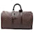 Bolsa Boston Keepall 50 Louis Vuitton Marrom Lona Plástico  ref.1535733