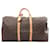 Louis Vuitton Keepall 60 Monogram Boston Bag Brown Leather Cloth  ref.1535756