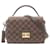 Bolsa Louis Vuitton Croisette Damier Ebene Marrom Couro Lona  ref.1535758