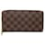 Louis Vuitton Brown Coated Canvas Long Wallet Cloth  ref.1535805