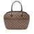 Bolsa Louis Vuitton Saria Horizontal Damier Ebene Marrom Couro Lona  ref.1535816