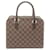 Louis Vuitton Triana Damier Ebene Handbag Brown Leather Cloth Plastic  ref.1535948