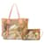 Bolsa tote Louis Vuitton Neverfull MM Masters Collection Marrom Rosa Multicor Lona  ref.1535966