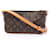 Louis Vuitton Trotter Monogram Shoulder Bag Brown Leather Cloth  ref.1535986