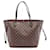 Louis Vuitton Neverfull MM Tote Bag Brown Leather Cloth Plastic  ref.1536049