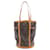 Bolsa de Ombro Bucket GM Monograma Louis Vuitton Marrom Couro Lona Plástico  ref.1536066